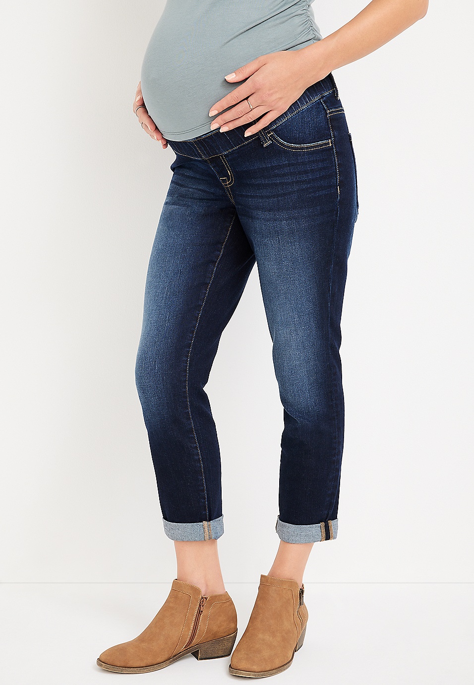 m jeans by maurices™ Cropped Over The Bump Maternity Jean