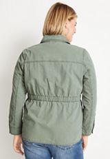 Plus Size Twill Utility Jacket, C2977, small