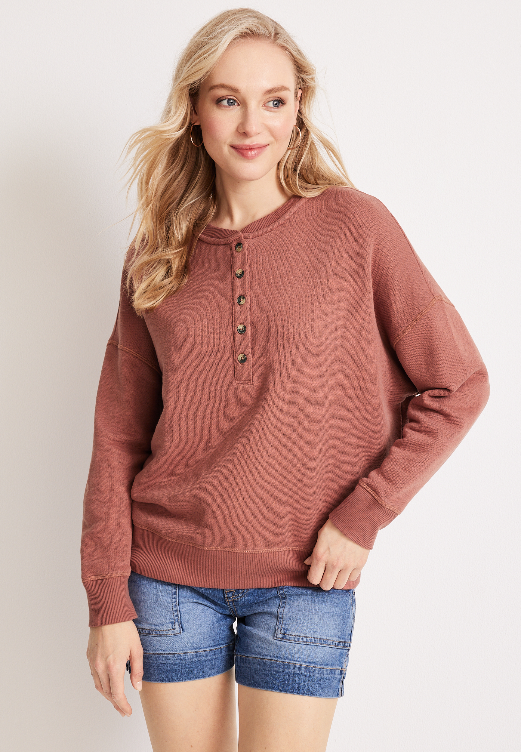 Henley sweatshirt shop