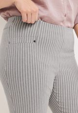 Plus Size Bengaline Striped Cropped Dress Pant, C1755, small