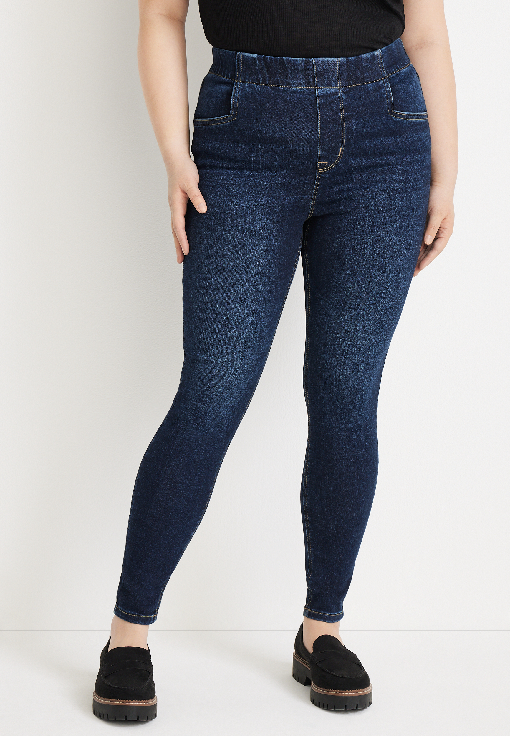 m jeans by maurices™ Cool Comfort Mid Fit Mid Rise Pull On Ankle ...