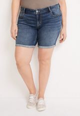 Plus Size m jeans by maurices&trade; Classic Mid Rise 8in Bermuda Short, C258, small