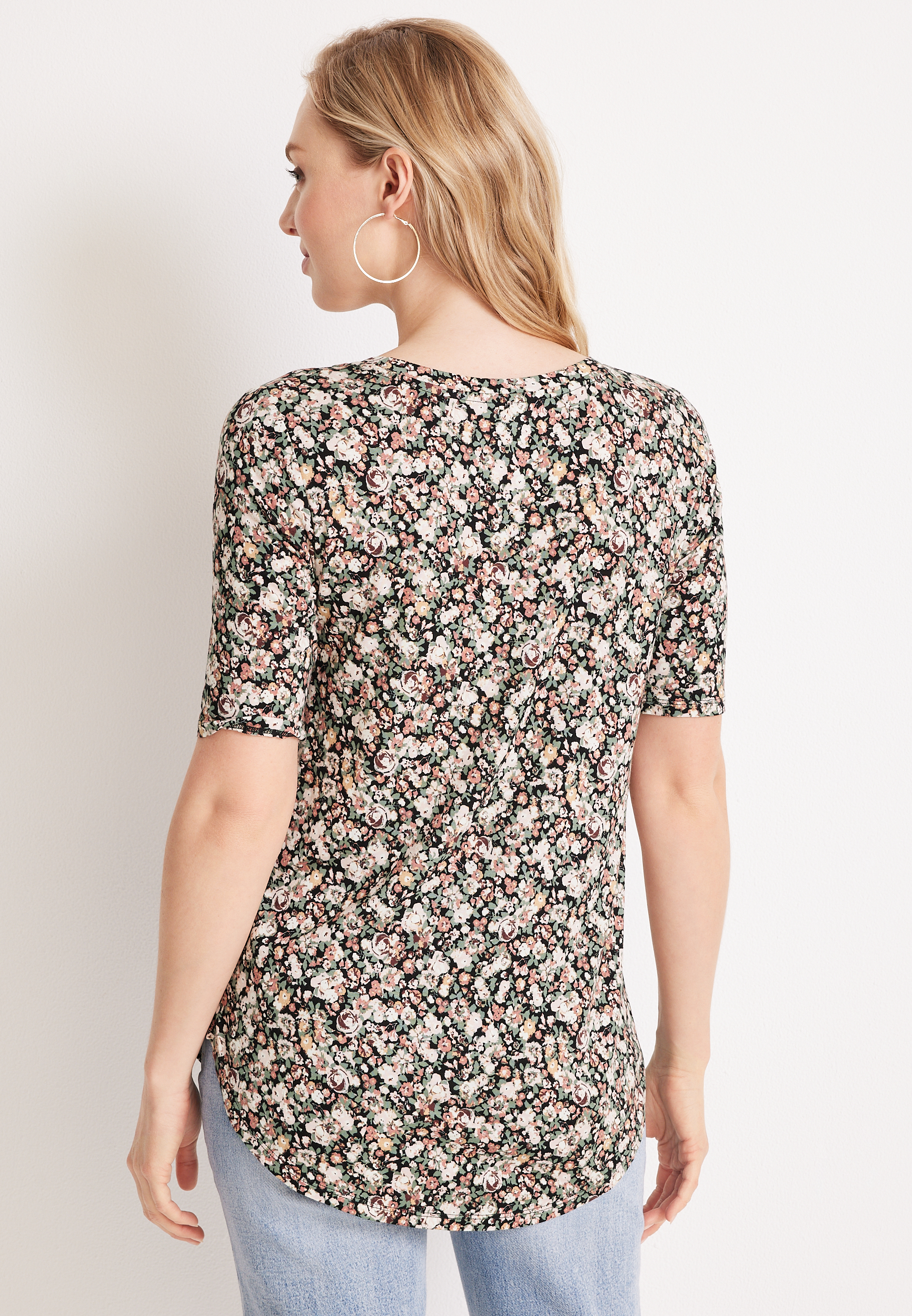 24/7 Olivia Floral Tunic Tee, C1756, large