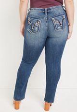 Plus Size Vigoss&reg; Straight Heritage Mid Rise Red Stitched Pocket Jean, C3337, small