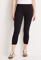 Black High Rise Ultra Soft Capri Legging, C106, small