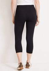 Black High Rise Ultra Soft Capri Legging, C106, small