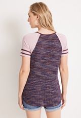 Varsity Spacedye Crew Neck Tee, C3221, small