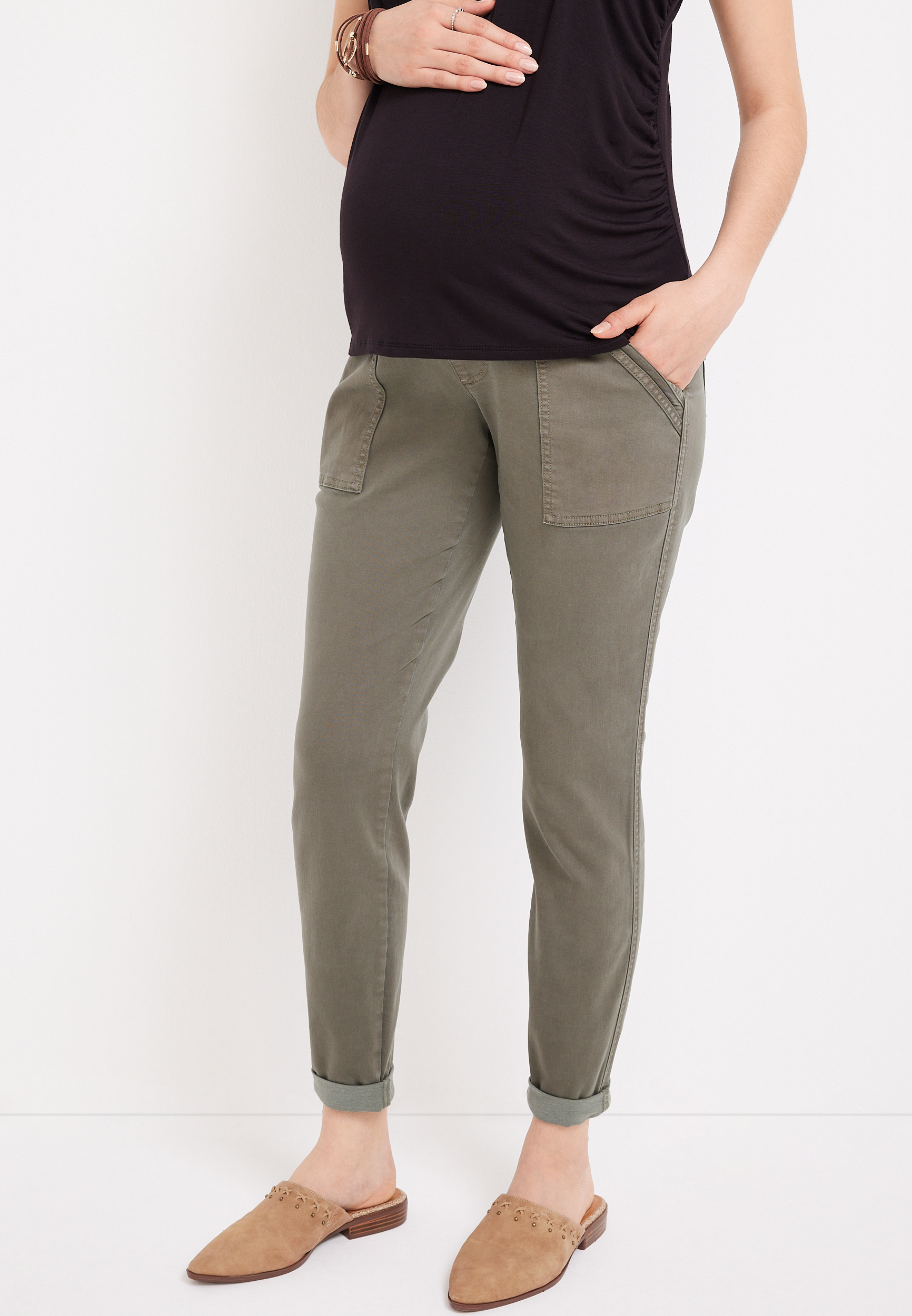 m jeans by maurices™ Over The Bump Weekender Maternity Pant maurices