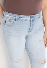 Plus Size KanCan&trade; High Rise Ripped Capri, C2806, small