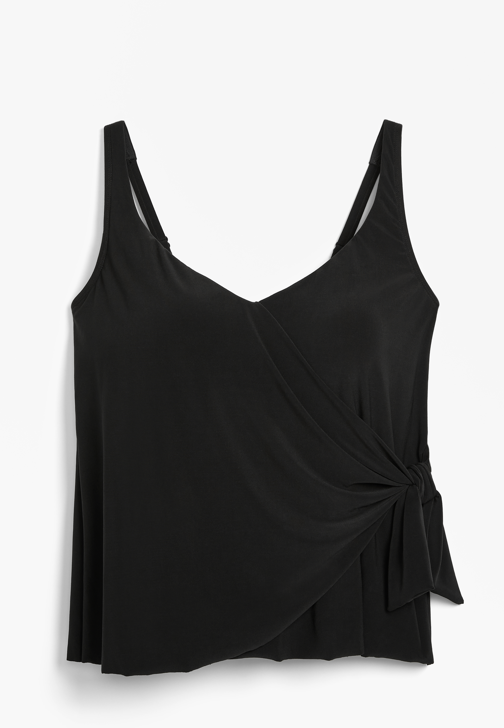 Dreamsuit&reg; Side Tie Tankini Top, BLACK, large