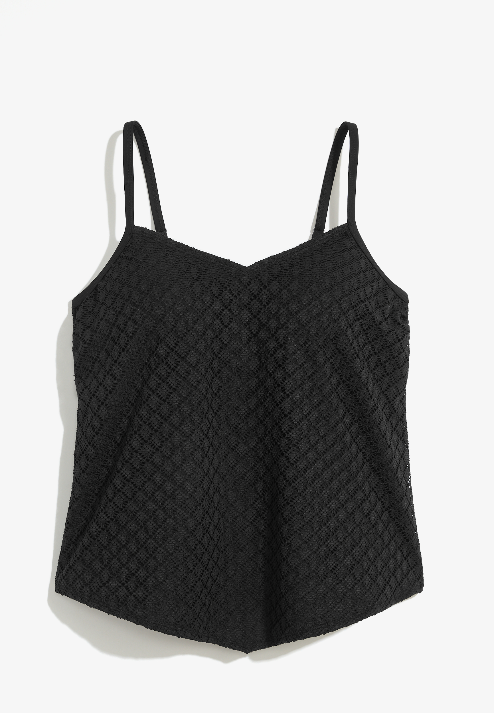 Crochet Hanky Hem Tankini Swim Top, C106, large