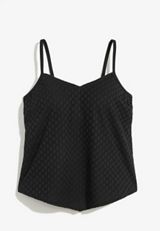 Crochet Hanky Hem Tankini Swim Top, C106, small