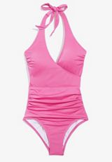 Faux Wrap One Piece Swimsuit, C4114, small