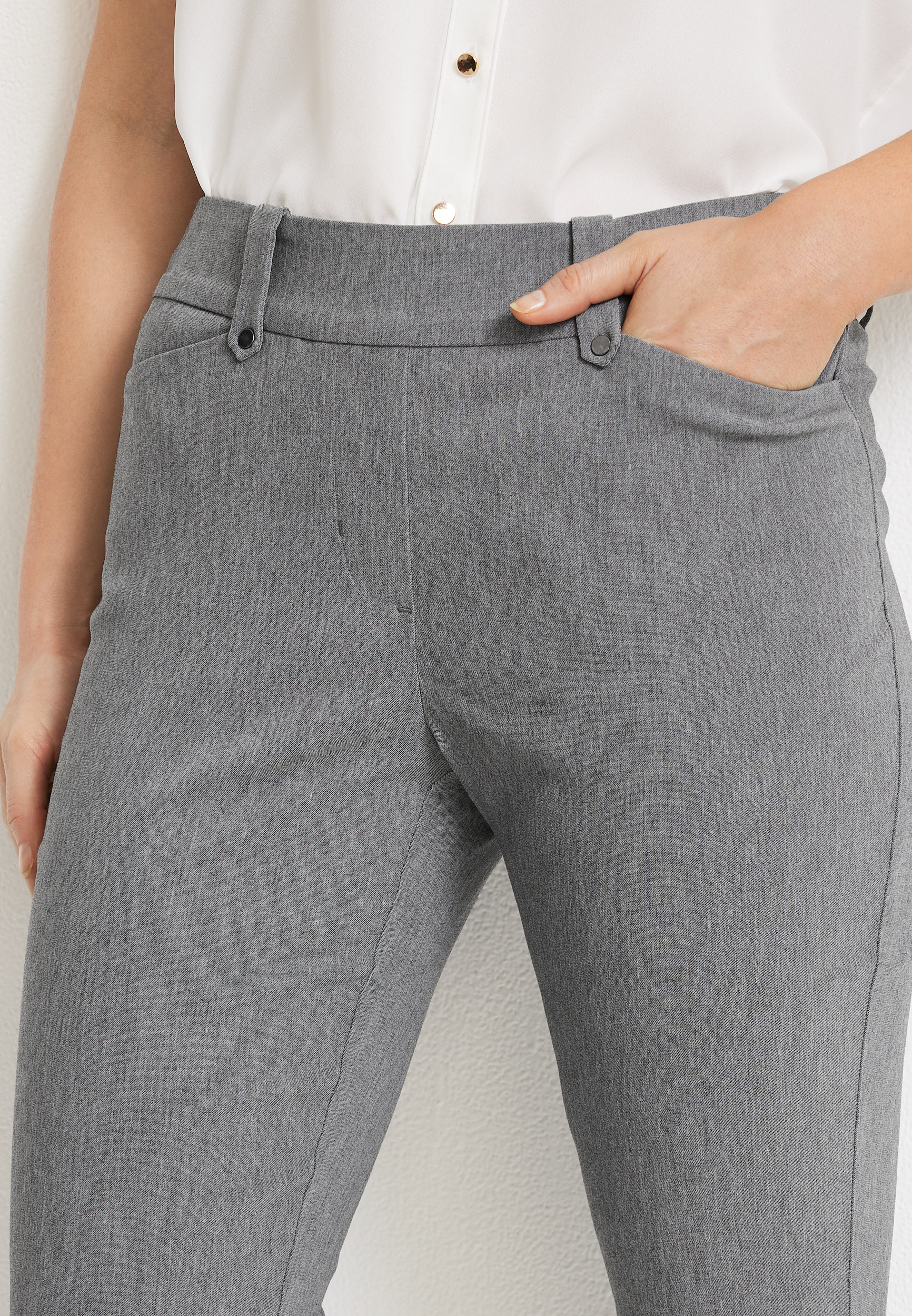 Bengaline Skinny Ankle Dress Pant, MEDIUM HEATHER GRAY, large