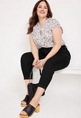 Plus Size m jeans by maurices&trade; Cool Comfort Cropped High Rise Jegging, C106, small