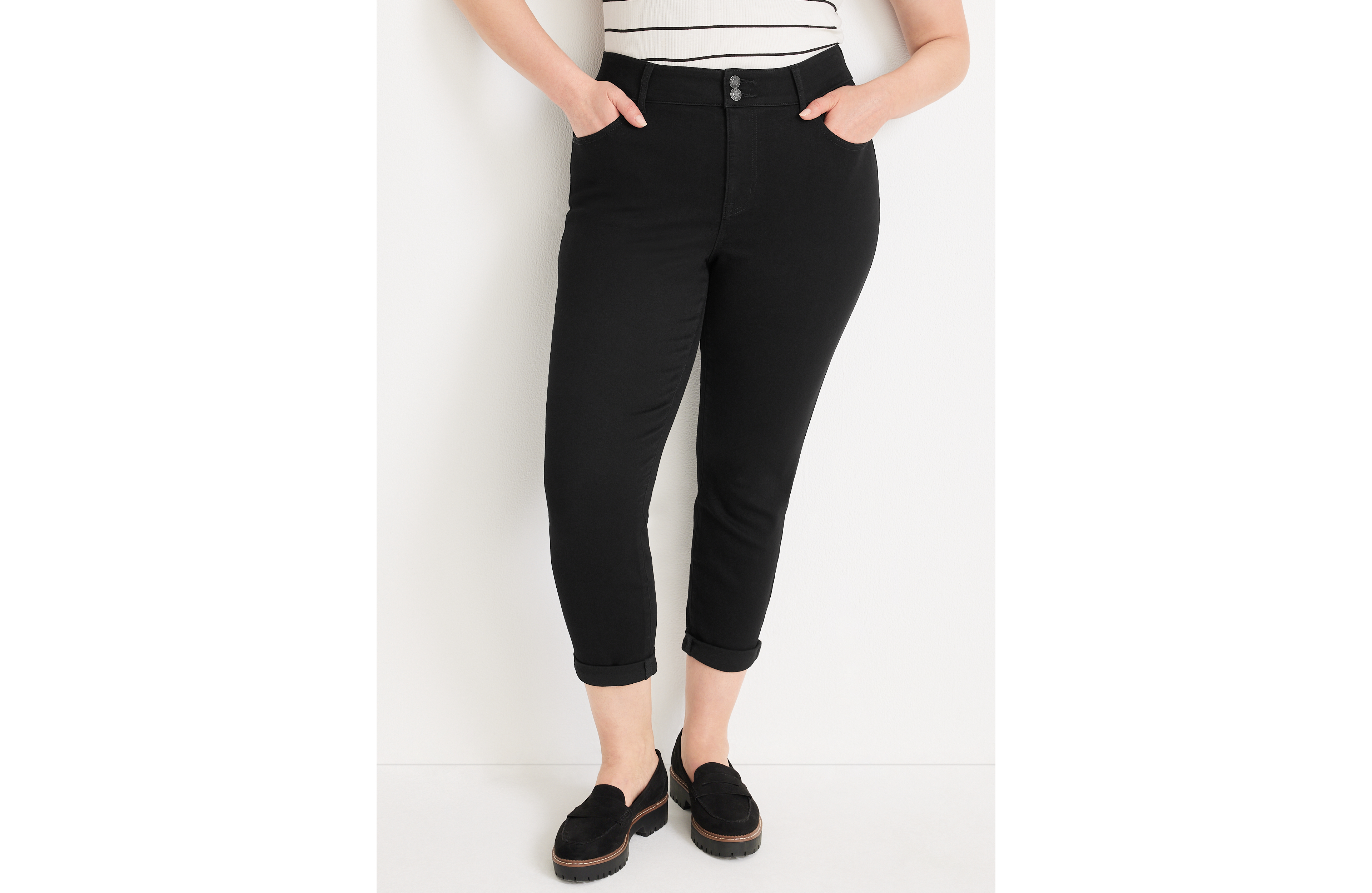 Plus Size  m jeans by maurices™ Cool Comfort Curvy Cropped High Rise Jegging