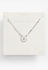 Silver Initial Necklace, C431, small