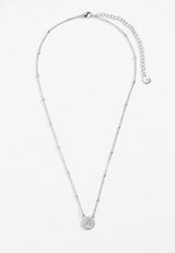 Silver Initial Necklace, C431, small