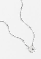 Silver Initial Necklace, C431, small