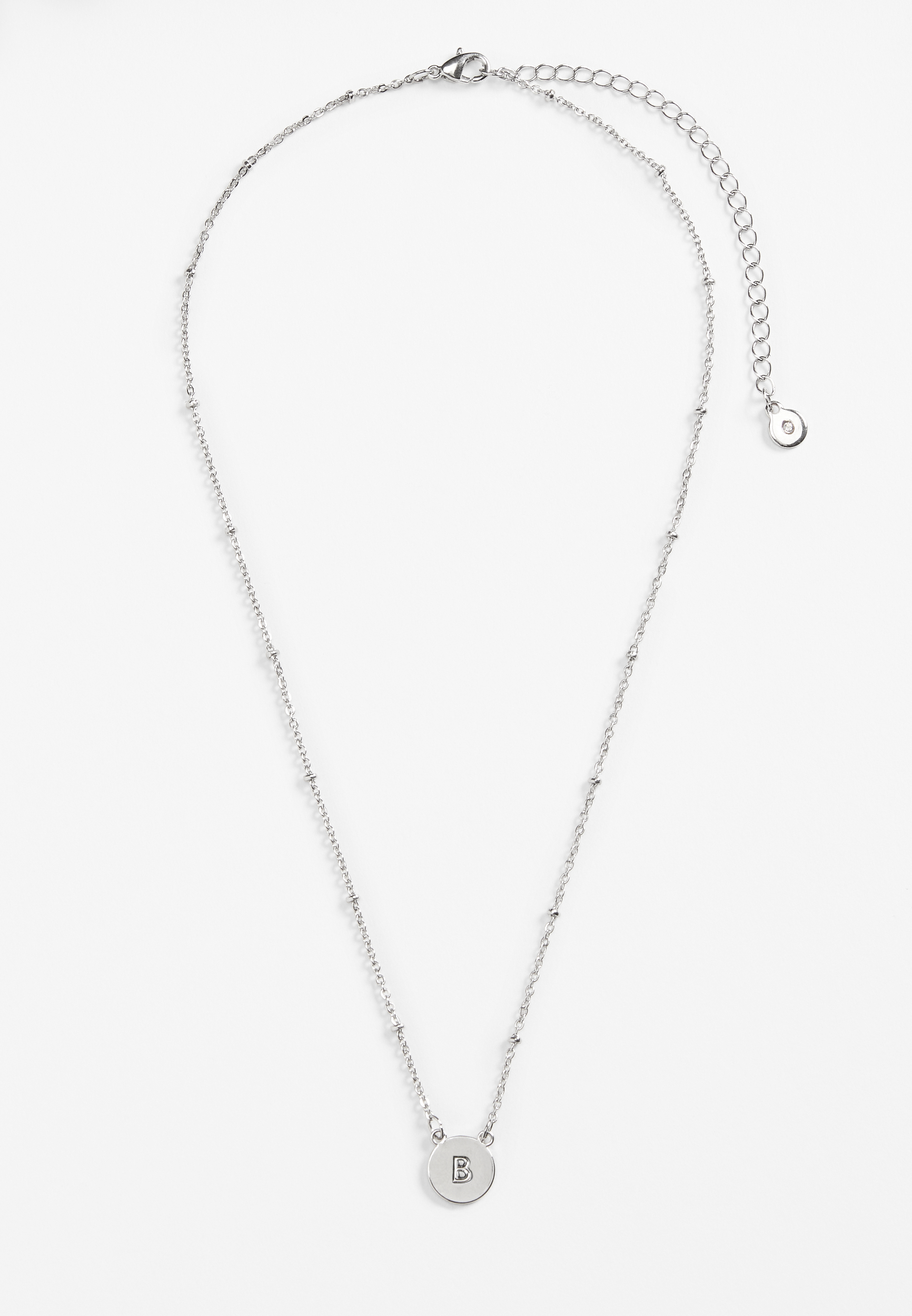 Silver Initial B Necklace, , large