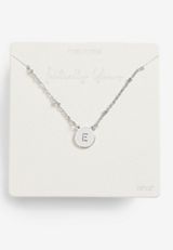Silver Initial E Necklace, C431, small