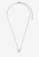 Silver Initial E Necklace, C431, small