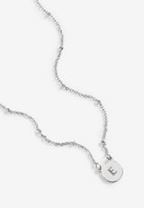 Silver Initial E Necklace, C431, small