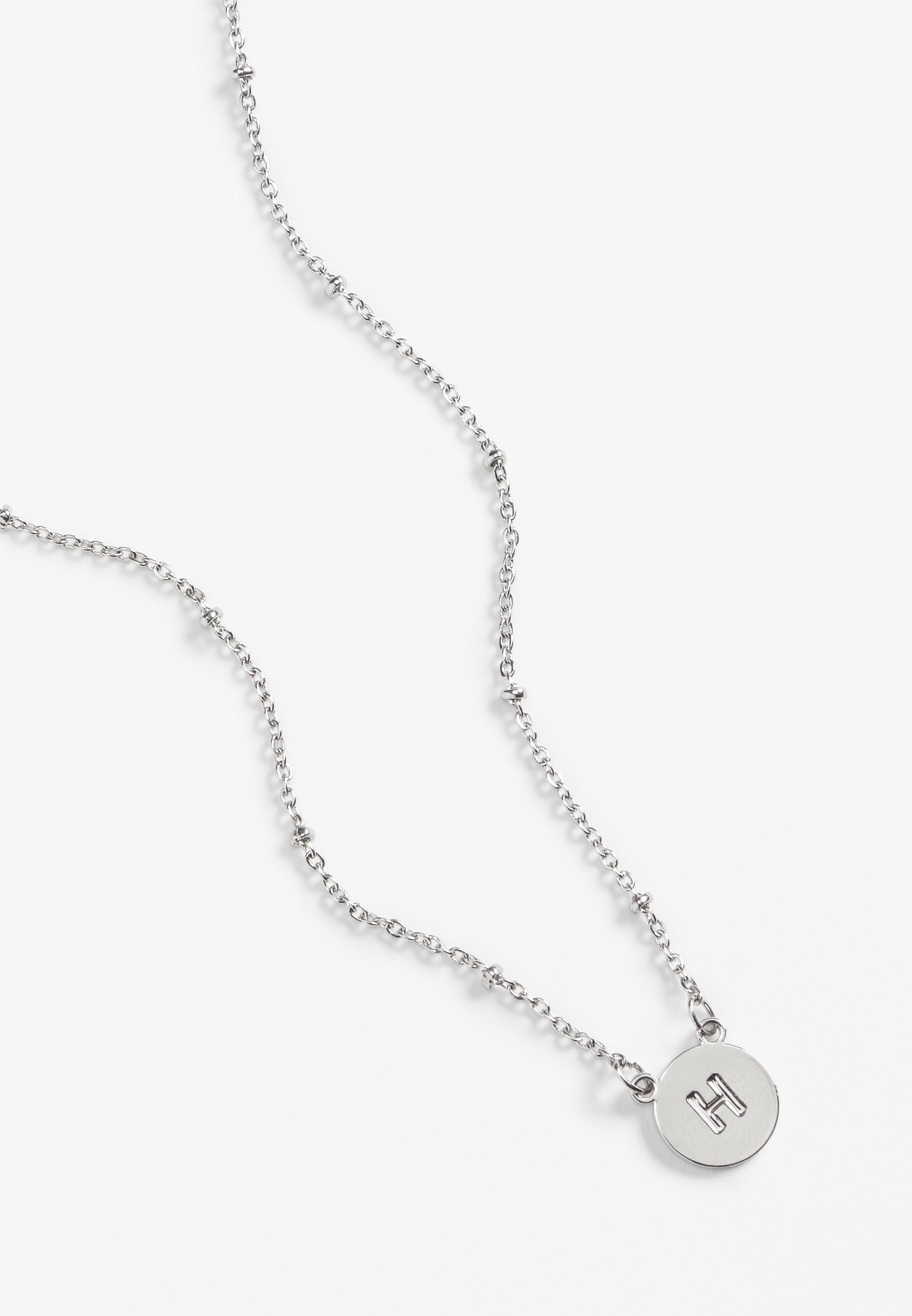 Silver Initial H Necklace, , large