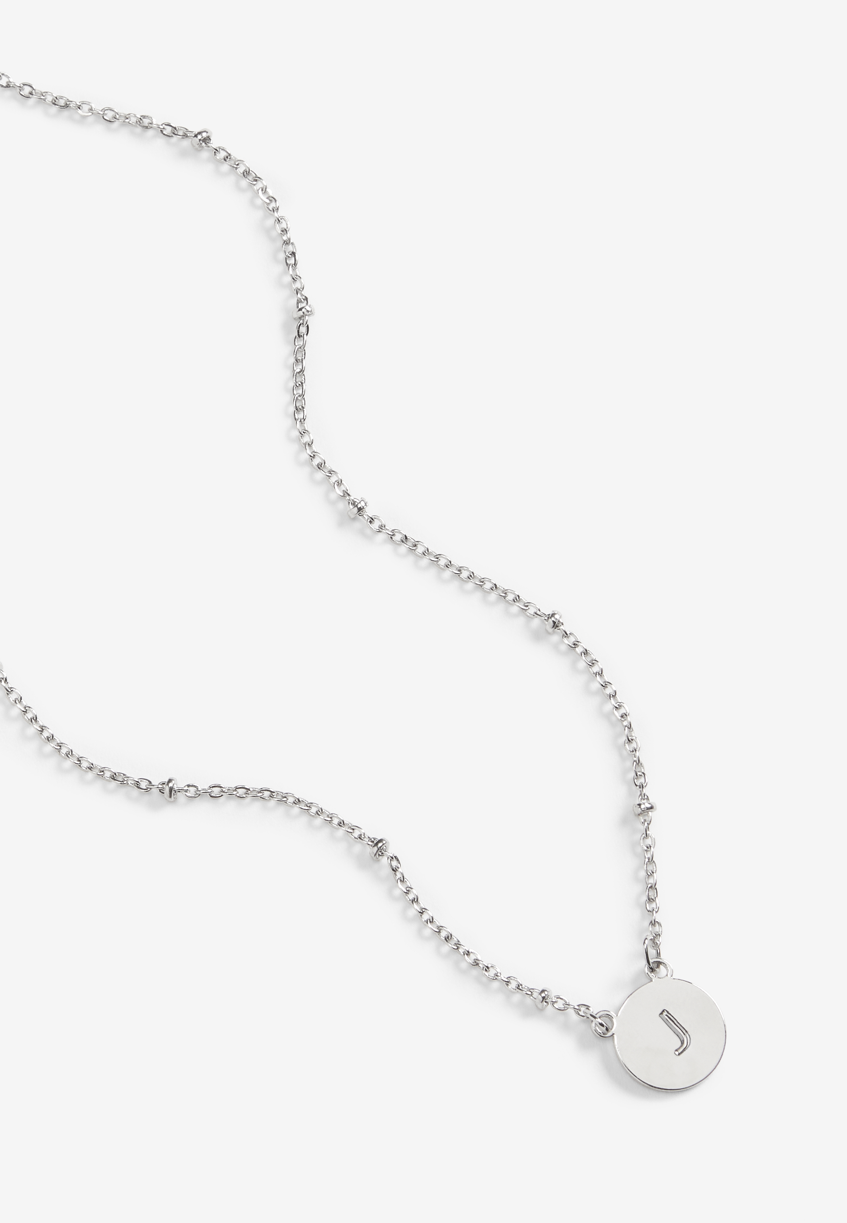 Silver Initial J Necklace, , large
