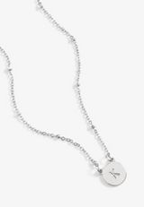 Silver Initial K Necklace, , small