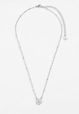 Silver Initial L Necklace, C431, small