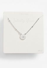 Silver Initial M Necklace, , small