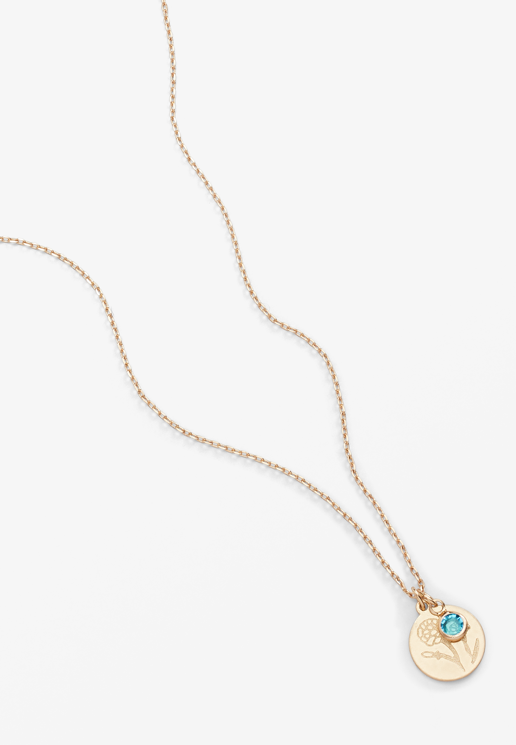 March Birthstone Necklace, , large