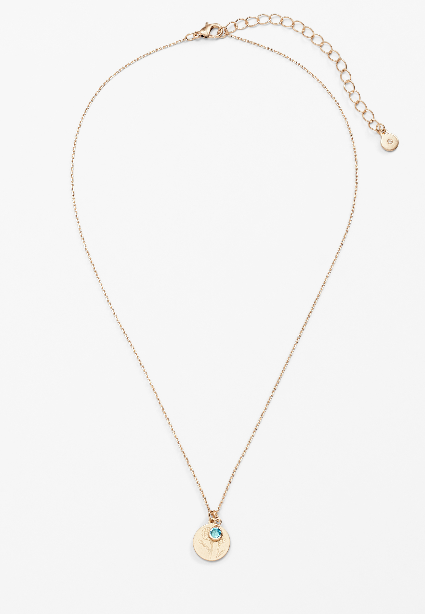 March Birthstone Necklace, , large