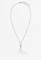 Butterfly Pink Stone Pendant Necklace, , small