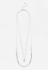Green Beaded Layered Necklace, , small