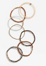 7 Piece Beaded Stretch Bracelet Set, C1144, small