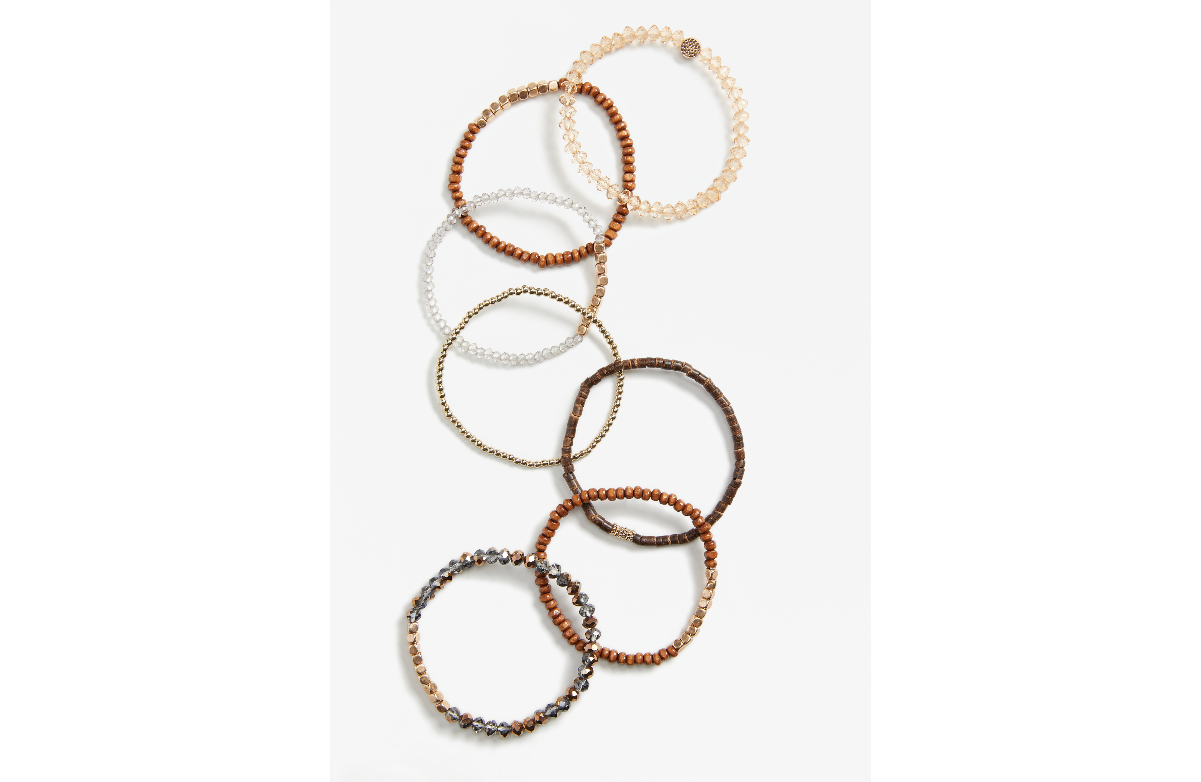 7 Piece Beaded Stretch Bracelet Set