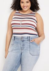Plus Size m jeans by maurices&trade; Cool Comfort Mid Rise Capri, LIGHT SANDBLAST, small