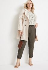 Plus Size Atwood 3/4 Sleeve Popover Blouse, WHITE COMBO, small