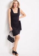 24/7 Sleeveless Wrap Mini Dress, C106, small