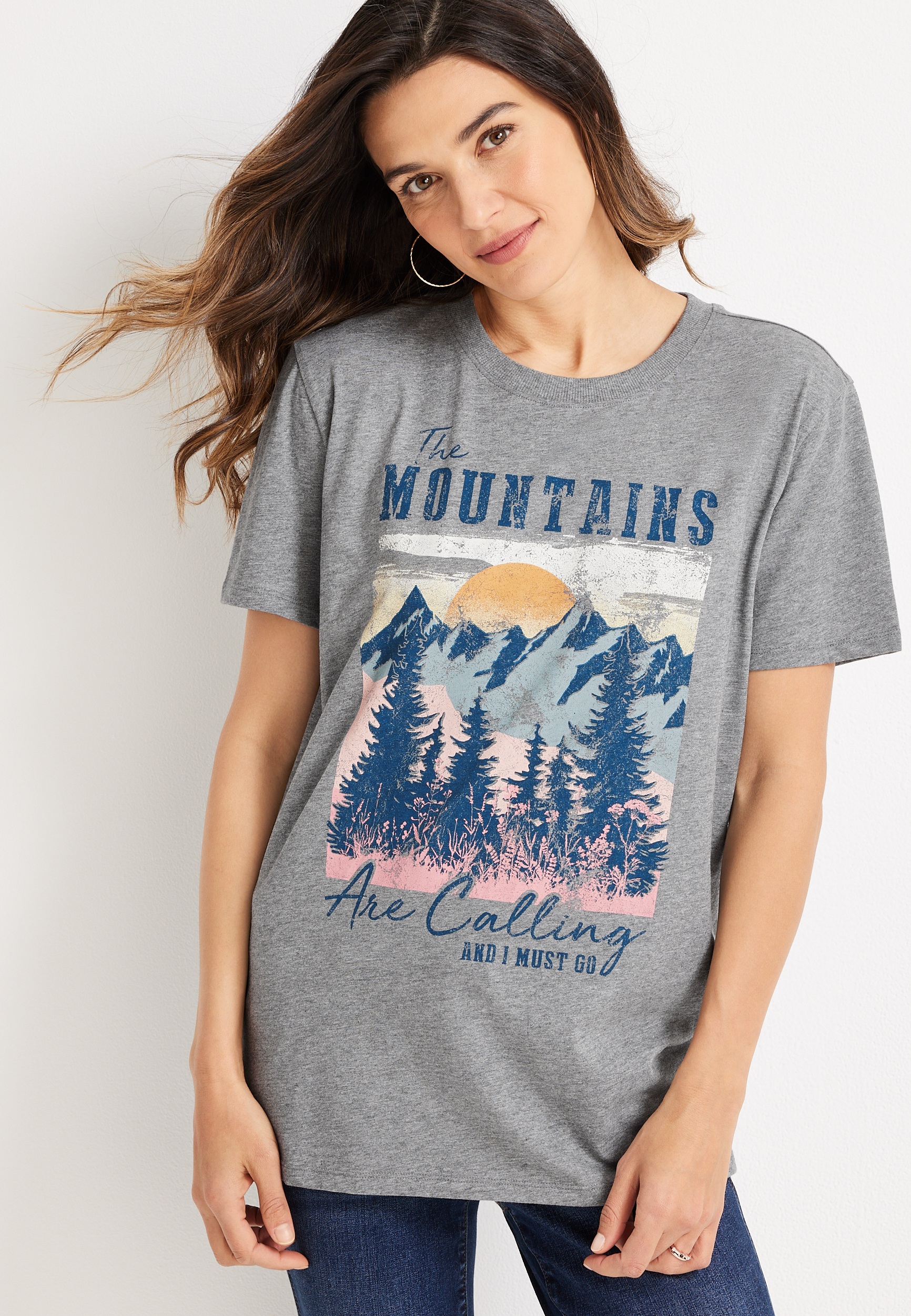 Mountains Graphic Tee, C2820, large