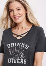Drinks Well With Others Graphic Tee, C1876, small