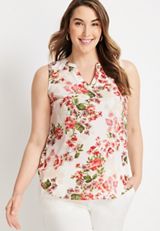 Plus Size Atwood Floral Tank Top, C1939, small