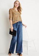Atwood Floral 3/4 Sleeve Popover Blouse, MULTI, small