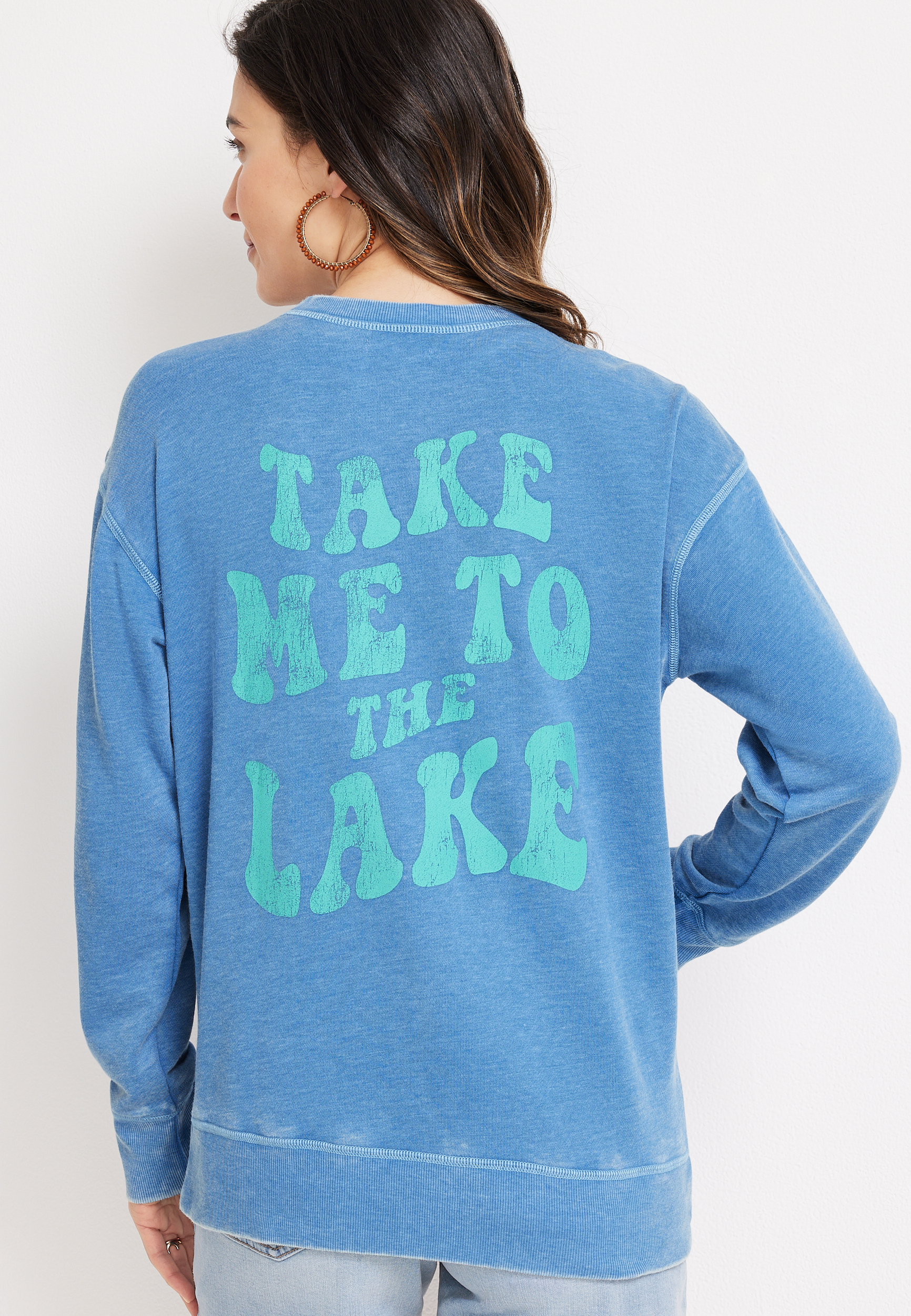 Take Me To The Lake French Terry Sweatshirt, C1060, large