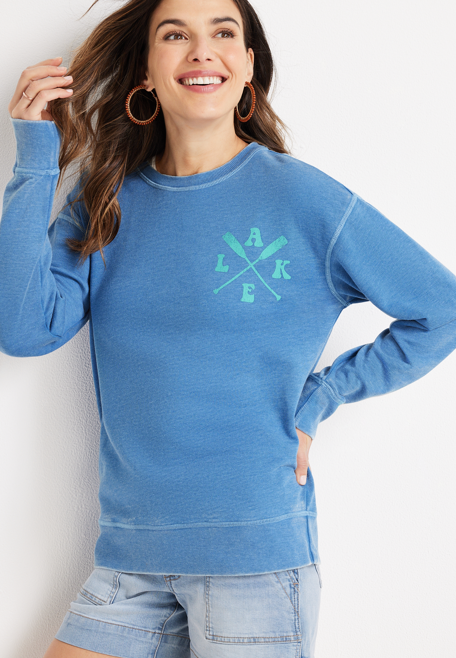 Take Me To The Lake French Terry Sweatshirt, C1060, large