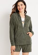 Cloud Stretch Full Zip Hoodie, C4153, small
