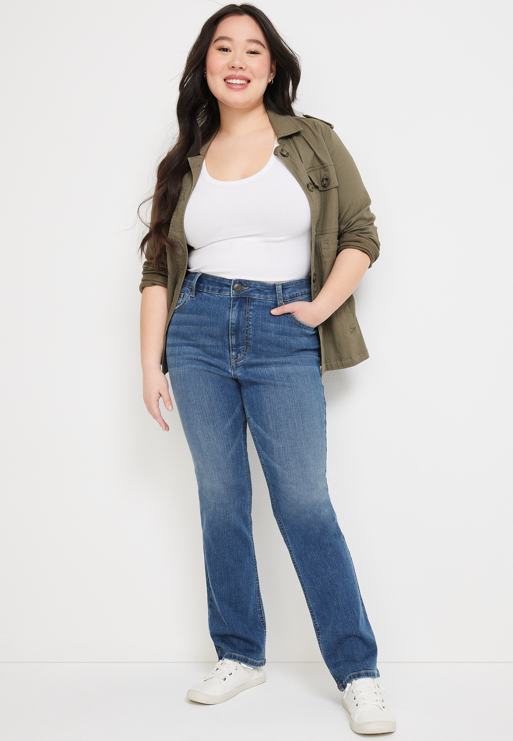 m jeans by maurices&trade; Classic Slim Boot Mid Fit Mid Rise Jean, C3337, large