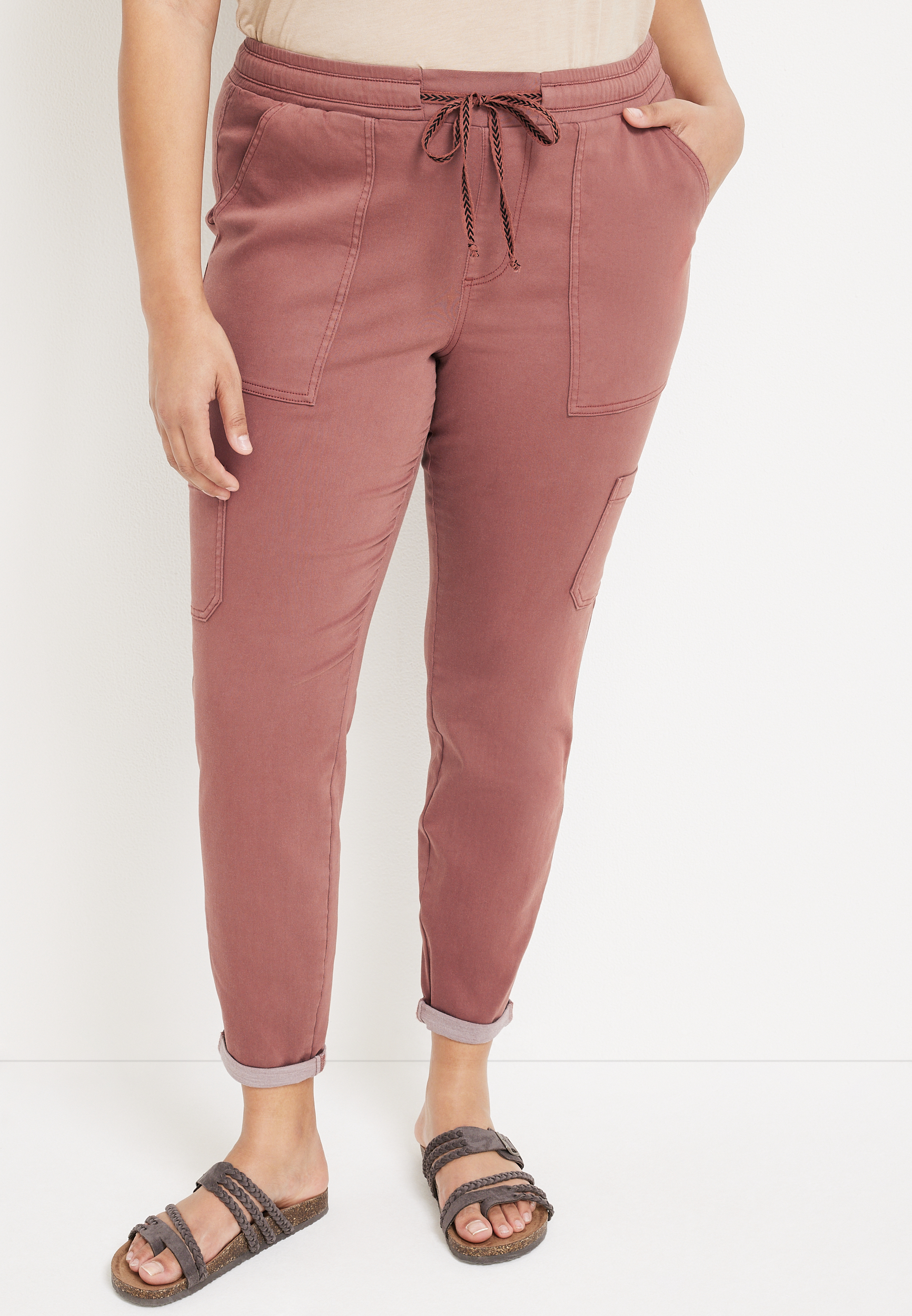 Plus Size Weekender Drawstring Cargo Pant, C3765, large
